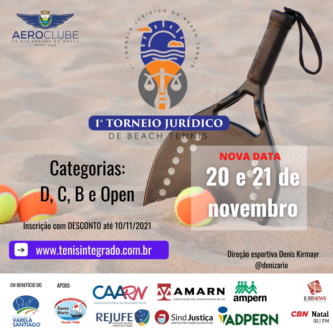 Inscrições abertas para o 1º Torneio de Beach Tennis da Amperj – AMPERJ